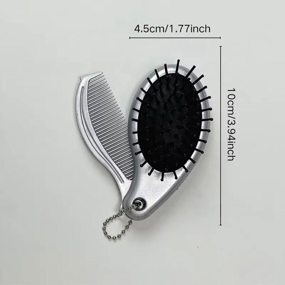 Foldable Portable Hair Brush 3 in1 Travel Massage Comb Air Cushion Comb Essential Tool