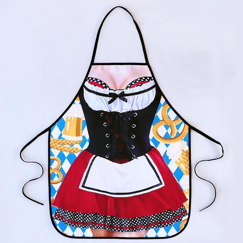 Delantal impermeable de dibujos animados: Diseño divertido y creativo de hombre musculoso