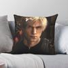 Leon Scott Kennedy Square Pillowcase Polyester Linen Velvet Pattern Zip Decor Throw Pillow Case Home Cushion Cover