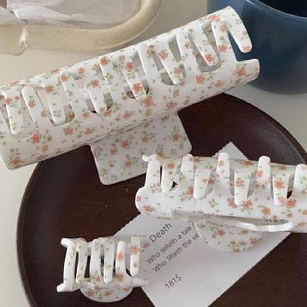 Holder Fashion Headwear Flower Hair Claws Women Hair Clips Korean Shark Clips Geometric Hairgrips