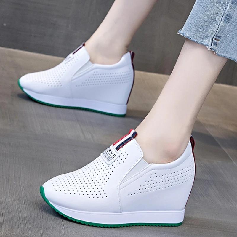 Women's Sneakers Spring Autumn Casual Low-top Sports Shoes Non-slip Lightweight Thick Bottom Loafers Zapatillas De Mujer