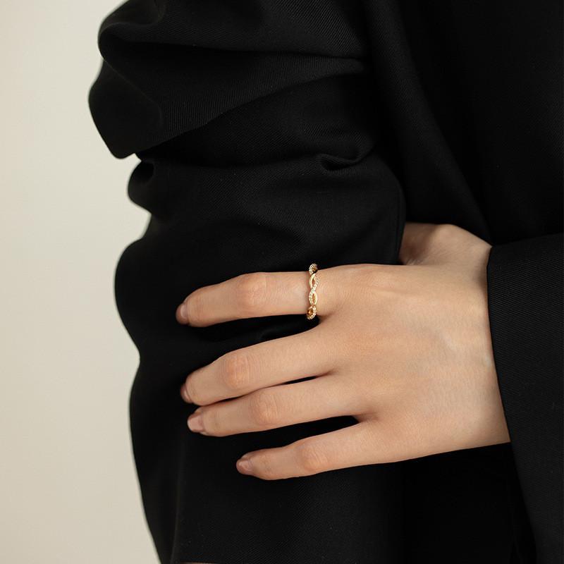 Elegant Twisted Womens Braided Ring In Retro French Style With Unique Geometric Pattern