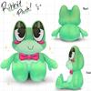 Pelúcia Sapo Fofo Personagem Sapo Pelúcia Animal de Pelúcia Macio Boneca Decoração de Quarto Kawaii Figura Colecionável Presente para Crianças