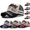 Vente Chaude Casquette de Baseball Unisexe Casquette Vintage Broderie Lettres Casquette de Baseball Motif Tête de Vache Hommes & Femmes Chapeaux Trucker en Mesh d'Extérieur