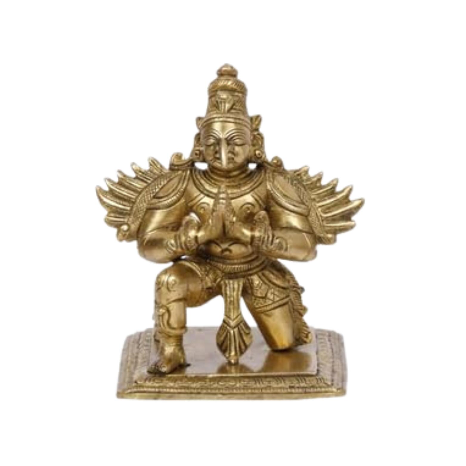 Lord Garuda Idol, Religious Statue, Enhancers Spiritual Growth, Brass - 5 Cm