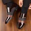 Men's Dress Shoes Slip On Oxford Shoes Luxury Lacquer Wedding Shoe Pointed Toe Casual Loafers Classic Business Men Leather Shoes