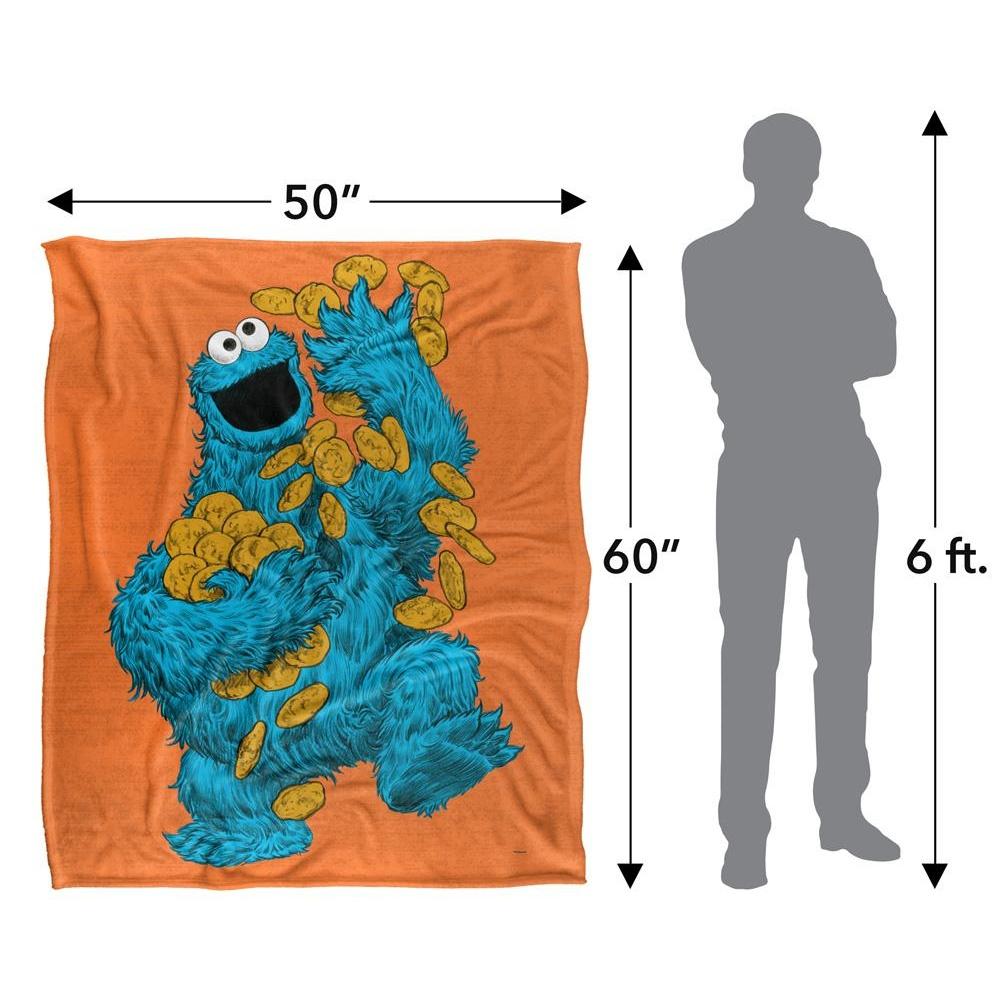 Sesame Street Painted Cookie Monster Blanket