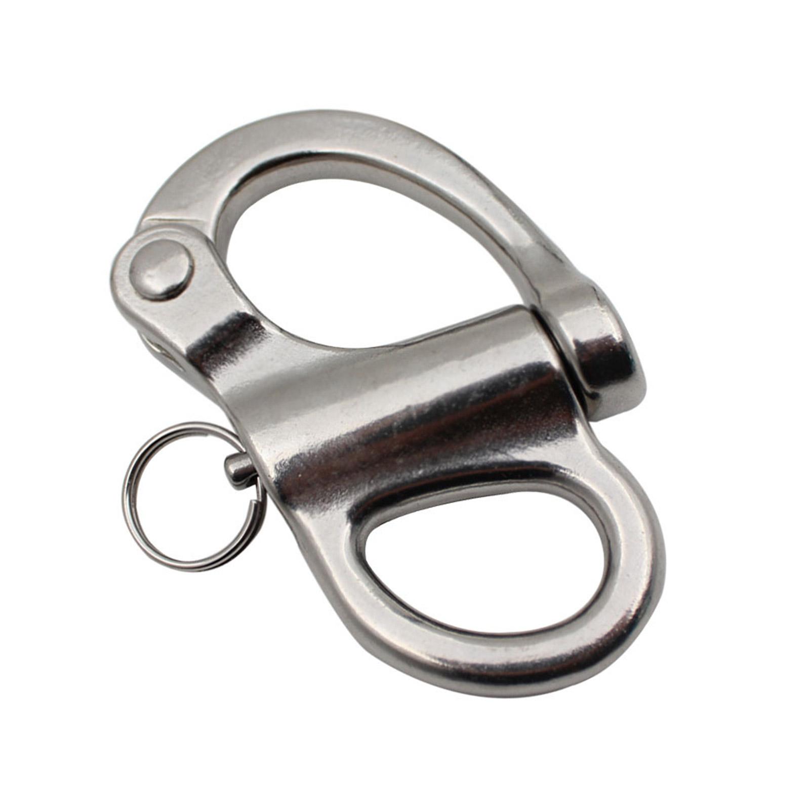 

Jaw Swivel Snap Shackle Stainless Steel for Sailboat Spinnaker Halyard &Diving 35/52/69/96mm Snap Shackle 52MM