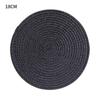 Round Woven Placemats PP Waterproof Dining Table Mat Non-Slip Napkin Disc Bowl Pads Drink Cup Coasters Kitchen Decoration