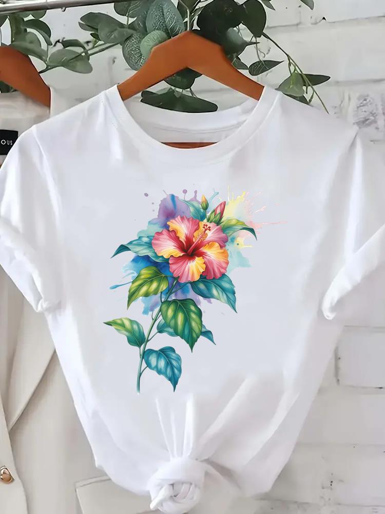 

(Asian Size) butterfly trend 90s Tee Clothing Lady Female Top Printed Women Casual T Shirt Fashion Graphic Short Sleeve T-shirts 5XL