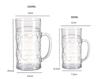 BPA Beer Mug Made of Reusable Unbreakable Plastic Transparent Acrylic Glass for Bar Party Cold Drink Juice Cheer for Cups