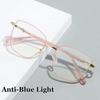Neutral Fashion Anti-Blue Light Glasses Cat-Eye Large Frame Optical Glasses  Ultra-Light Eye-Protecting Ordinary Glasses