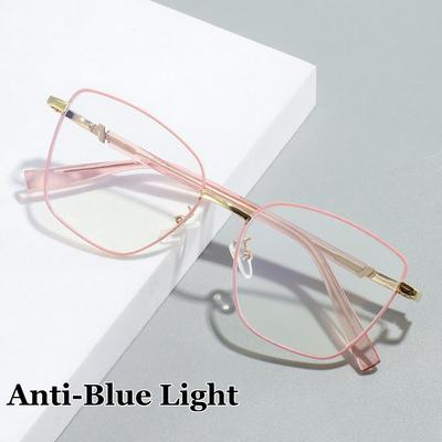 Neutral Fashion Anti Blue Light Glasses Cat Eye Large Frame Ultra Light Eye Protecting Optical Glasses for Women Men