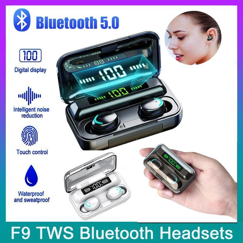 

TWS Беспроводной Bluetooth 5.0 Гарнитуры Сенсорное управление Наушники 9D HiFi Стерео Спорт Музыка Водонепроницаемые наушники Светодиодный дисплей питания Наушники