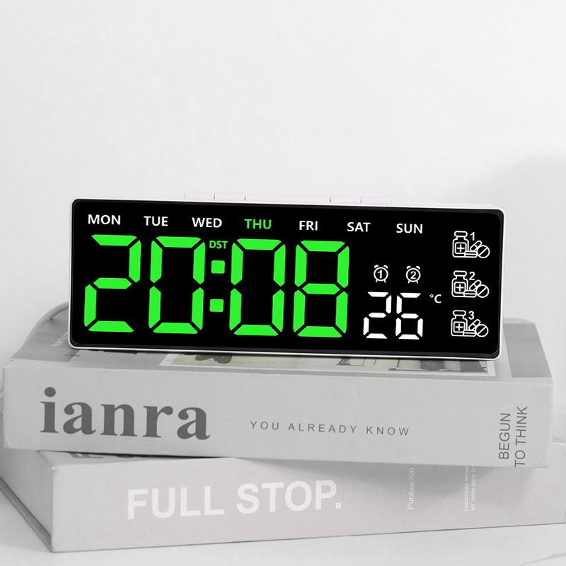 New Medicine Reminder Alarm Clock LED Multi-function Alarm Clock Simple Desktop Clock Temperature Display Alarm Clock