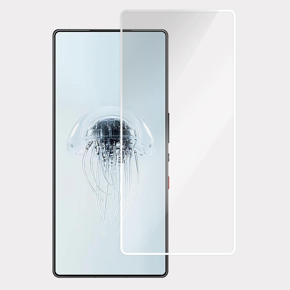 

Для ZTE nubia Red Magic 10 Pro 5G/Z70 Ultra Захисне скло для екрана Повний клей Гальванізований білий край Високоалюмінієва силіконова скляна плівка Type A