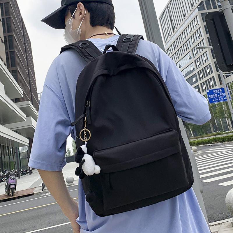 Backpack Men's Simple Large Capacity Travel Backpack Women's Casual Junior High School Student High School Student School Bag Men