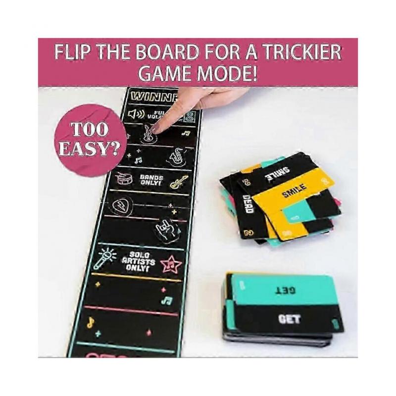 Fogd a Mikrofónt Karaoke Játék Dalszöveges Kártyákkal, 2-10 Játékos Számára Vicces Társasjáték Gyerekeknek és Felnőtteknek, Tökéletes Partikra és Születésnapokra - HZ