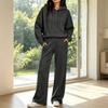 Women's Casual Hooded Sweatshirt and Sweatpants Set with Pockets - Comfy Outfit for Fall Winter