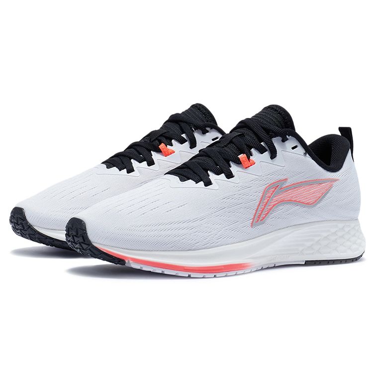 Li-Ning Dark Horse 4 White Fluorescent Congo Women Sneakers Standard-White Fluorescent-Congo-Red ARMR004-12