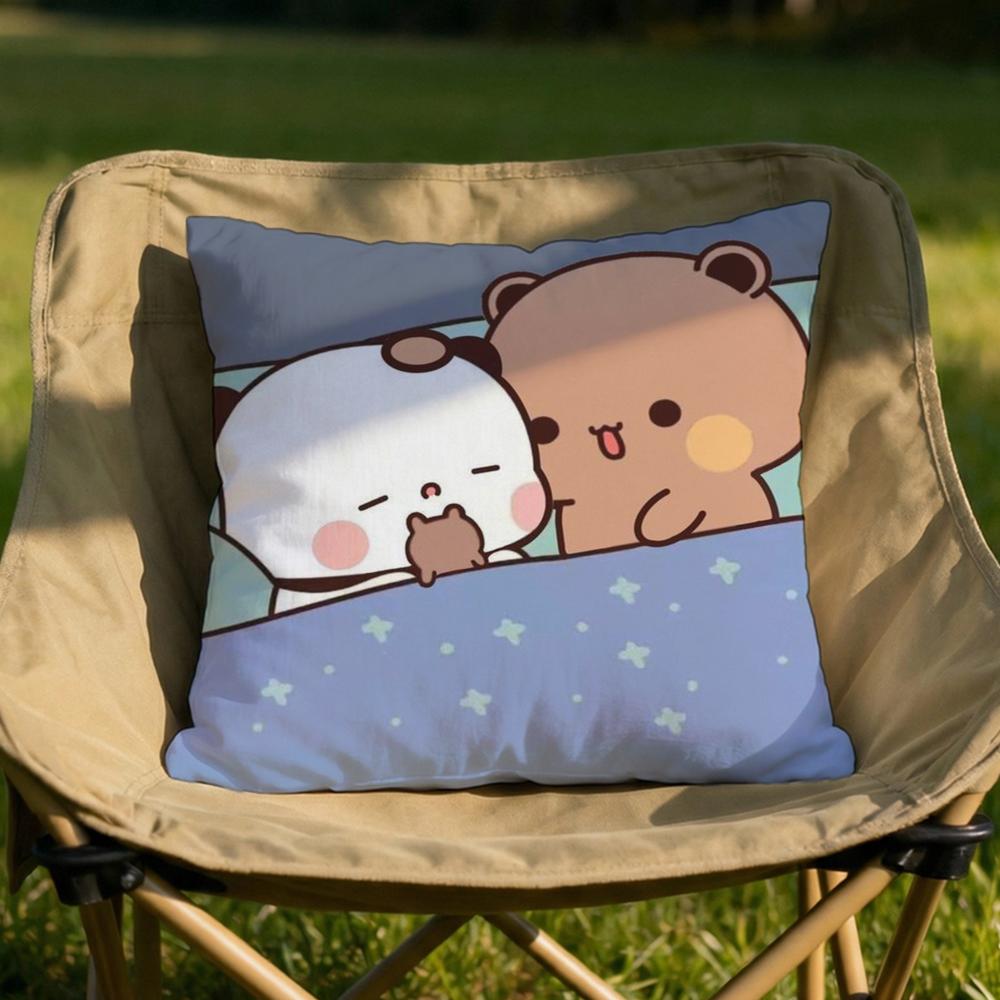Cute BBUBU DUDUS Cushion Cover Soft Reversible  Durable Pillow Cover  MultiScene Use for Home  Car Daily Comfort
