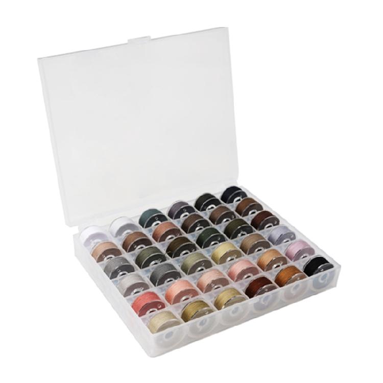 144 Colors Pre-Wound Bobbins Set with Organizer Box for Sewing Machine DIY Craft