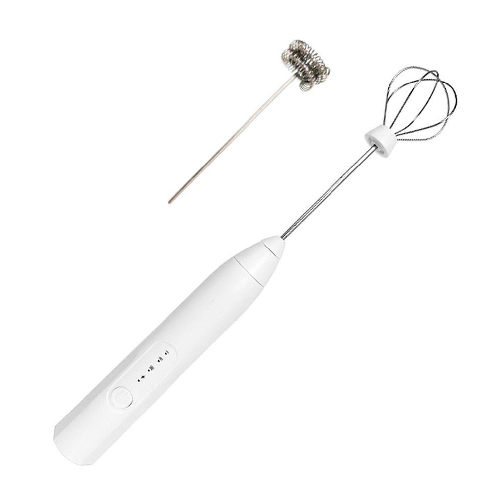 Plastic Stainless Steel Milk Frother 3 Speeds Drink Mixer Durable Electric Whisk Frother  Kitchen