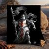 1PC Knightly Crusader Armor Flannel Blanket Gift, Suitable for Both Men And Women, Soft Ideal for Beds And Sofa, Birthday Or Christmas Gift