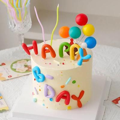 1 Set Happy Birthday Cake Topper Colorful Letters Insert For Cupcake Dessert Decoration Kids Birthday Party Decor Baking Tools