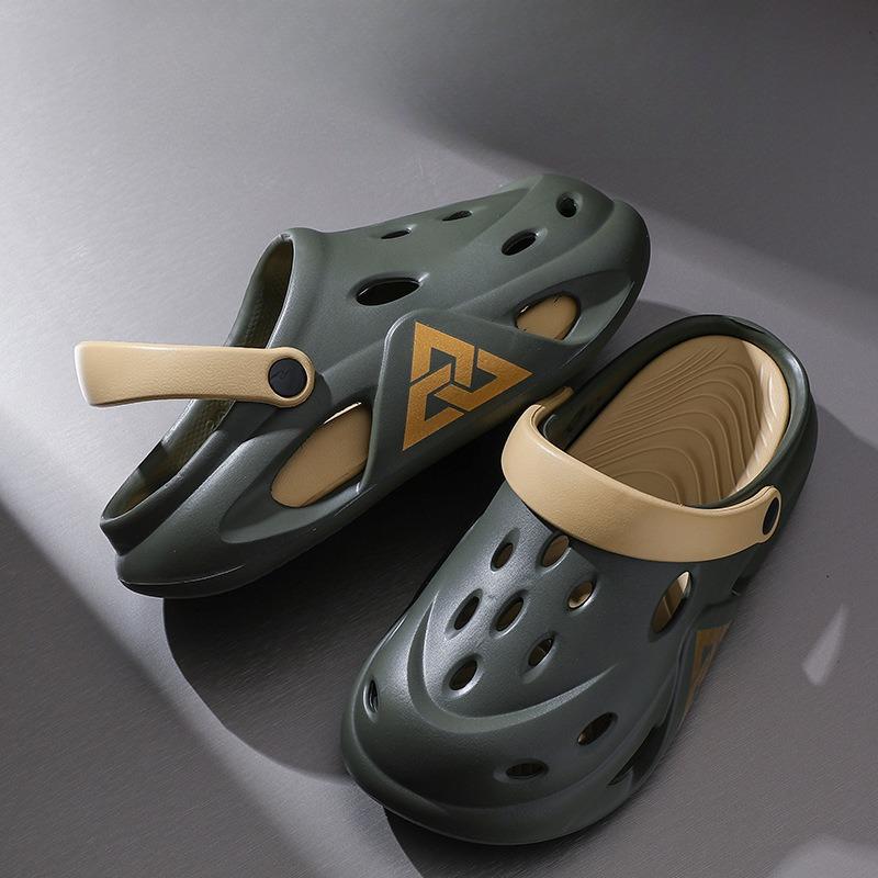 

Тапочки Baotou Мужские сандалии Летние пляжные тапочки для отдыха на природе Домашние и хозяйственные сандалии 44-45 армия зеленый