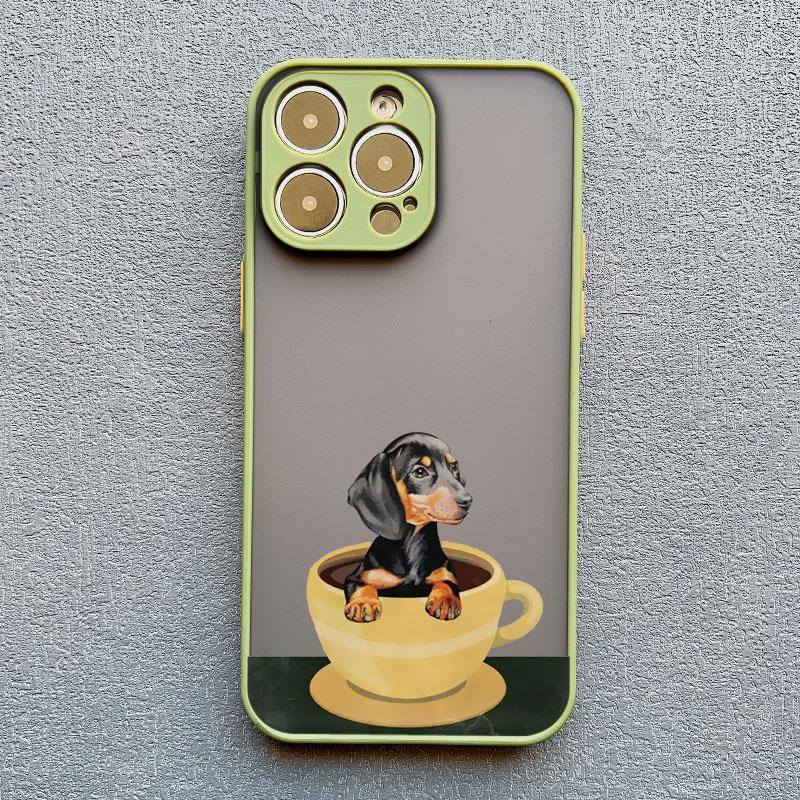 Cute Cartoon Newspaper Reading Dog Phone Case For iPhone 15 14 16 12 Pro Max 11 13 Mini Pro Max X XR XS Lovely Shockproof Covers