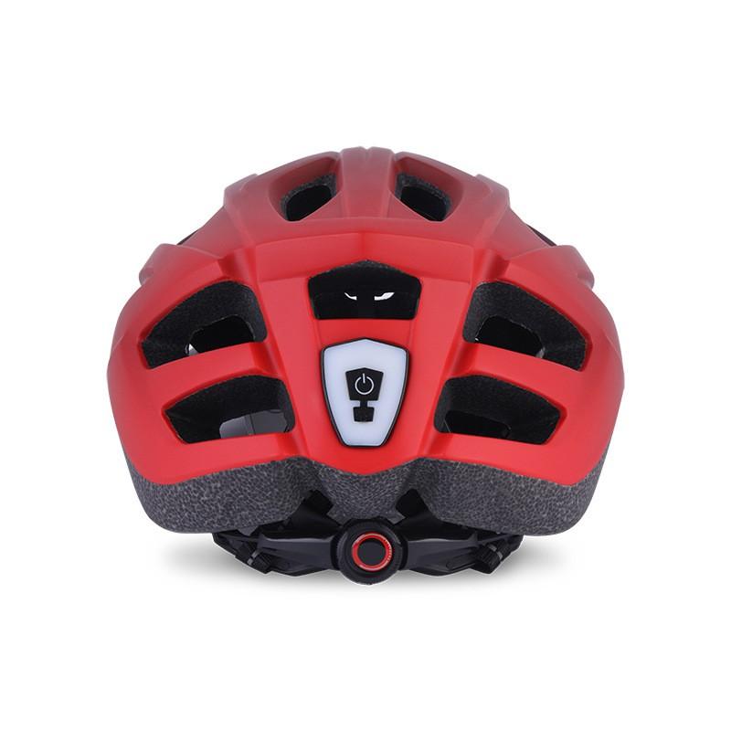 Ventilated Cycling Helmet Road Bike Riders Unisex Adult Half With LED Rear Light PC Shell