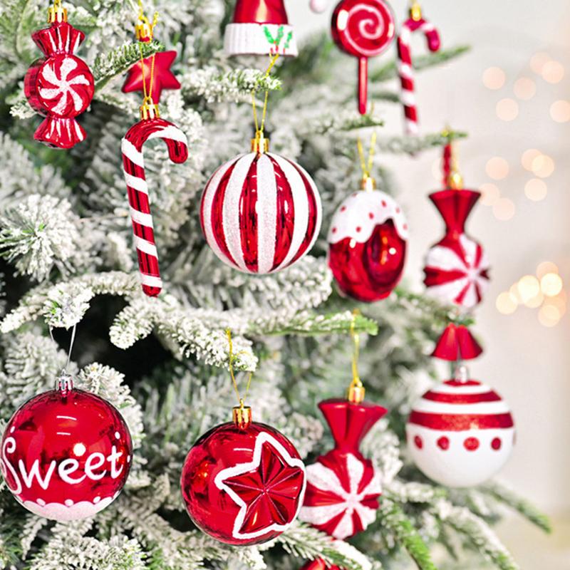 Ball Christmas Ornaments Shatterproof Pendant Home Decor Christmas Ball Decoration For Tree For Wall Bedroom Living Room Indoor