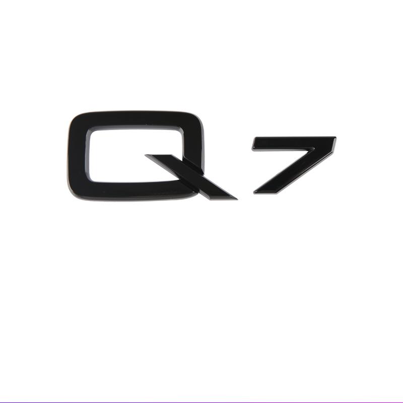 3D Letters Numbers Emblem for Audi A3 A4 A5 A6 A7 A8 Q2 Q3 Q5 Q7 Car Trunk Lid Nameplate Badge Logo Sticker Chrome Glossy Black