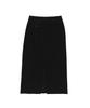 SEOUL APPAREL Low-Rise Striped Long Skirt (Black)