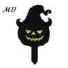Halloween Party Festive Stakes Pumpkin Yard Sign with Stake, Glow in The Dark Cool Theme Props Spooky Silhouette Garden Stake for Outside Patio