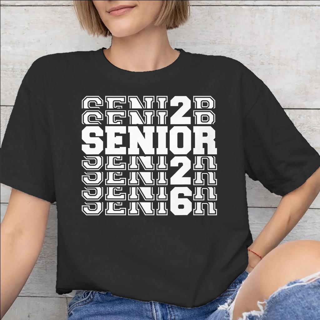 Class of 2026 Senior Graduation Graphic Printed T Shirt for Unisex Unisex Pure Cotton Tee Shirt Clothing