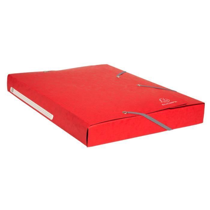 Chemises - exacompta - king folder scotten - lot de 10 - rouge - carte lustrée - 3 rabats