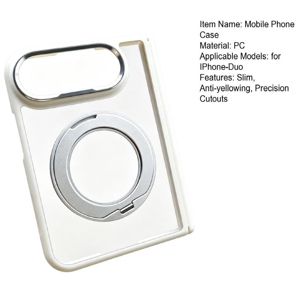 Clear Protective Case for IPhoneDuo 2026 Phone Protector with 360 Degree Rotatable Kickstand Anti-yellowing Phone Cover