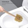 2 Pack Wood Toilet Brush, Beechwood Handle with Strong Jute Bristles, 360-Degree Cleaning Power, Bathroom Cleaning Tool