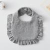 Ruffle Baby Drool Bibs: Pure Cotton Printed Lace Bibs