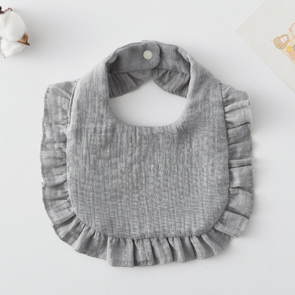 Ruffle Baby Drool Bibs: Pure Cotton Printed Lace Bibs