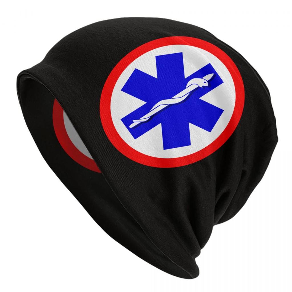 Custom Emt Star Of Life Logo Beanie Cap Winter Bonnet Knitted Hats Hip Hop Outdoor Paramedic Health Care Skullies Beanies Hats