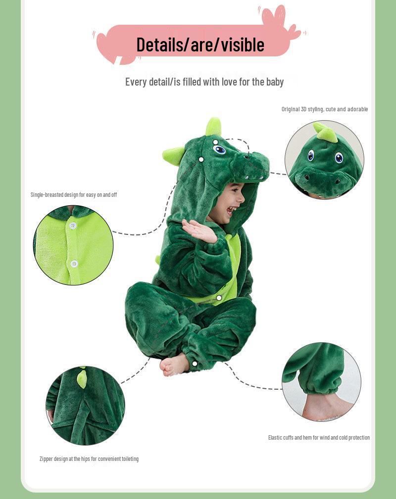Michley Kids & Teens Animal Flannel Onesie - Homewear & Party Outfit