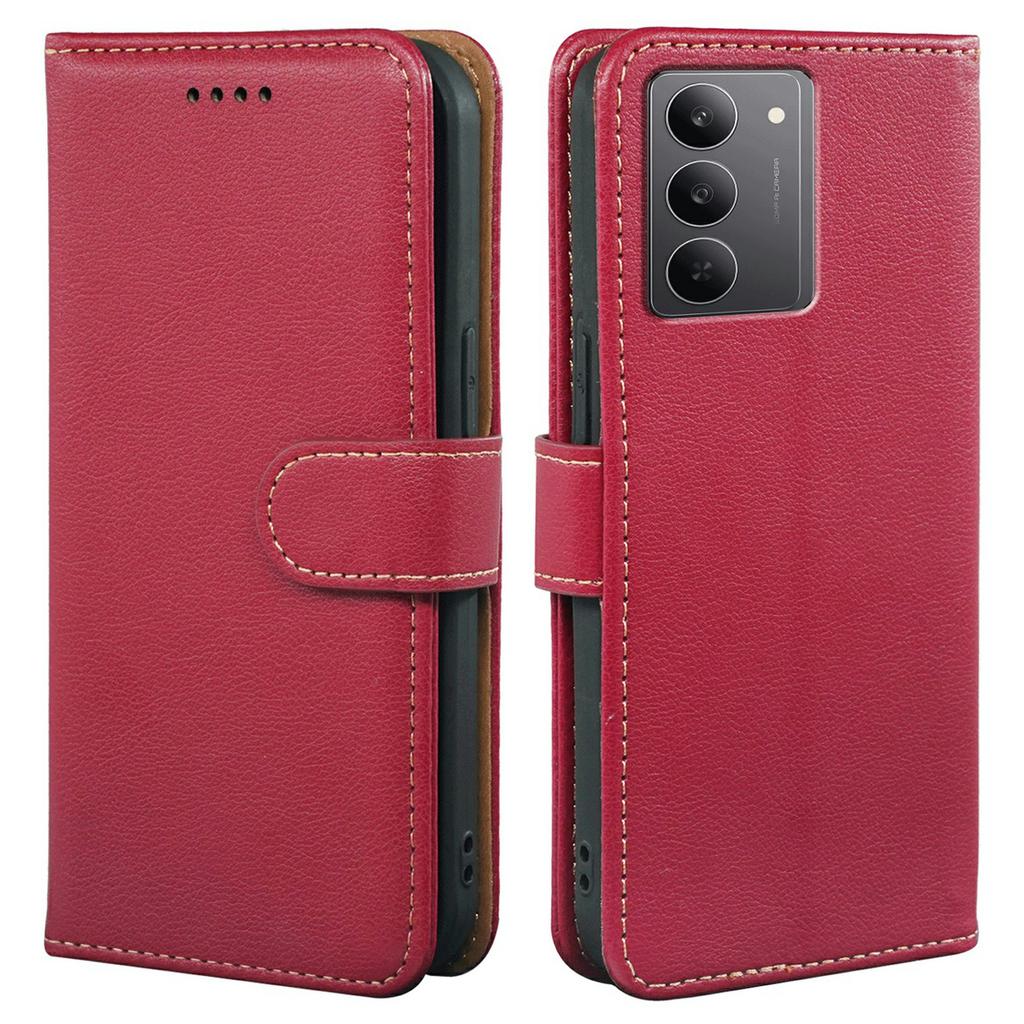 For Realme V60 Pro 5G/14x (India) 5G Case RFID Blocking Wallet Litchi Texture Leather Phone Cover Magnetic Clasp