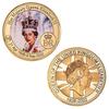 Medaglia commemorativa della Regina Elisabetta II, collezione di monete commemorative, artigianato in metallo