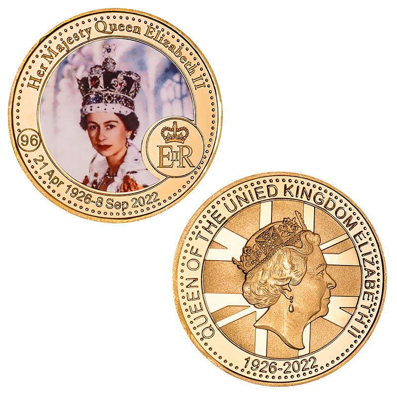 Medaglia commemorativa della Regina Elisabetta II, collezione di monete commemorative, artigianato in metallo