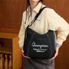 New Champion Fabric Shoulder Bag Double Shoulder Classic Minimalist Style Individual Regular Unisex Dark Gray/Ecru/Black U4DACPU09