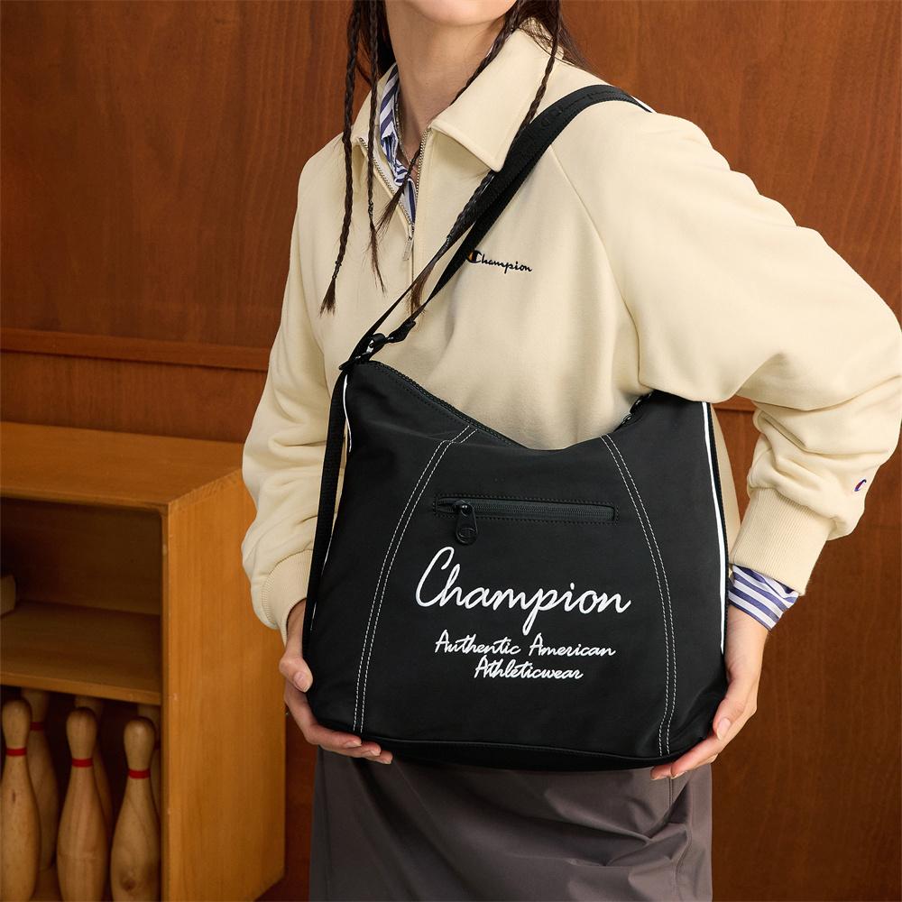 New Champion Fabric Shoulder Bag Double Shoulder Classic Minimalist Style Individual Regular Unisex Dark Gray/Ecru/Black U4DACPU09