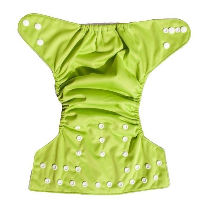 Petit Marin - Pack Couches Lavables Bambou - 6x Couches Réutilisables Ecologiques - Avec Insert Lavable + Rouleau de Feuilles et Sac
